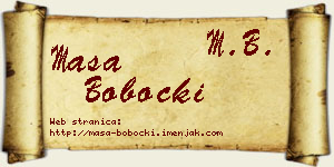 Maša Bobocki vizit kartica